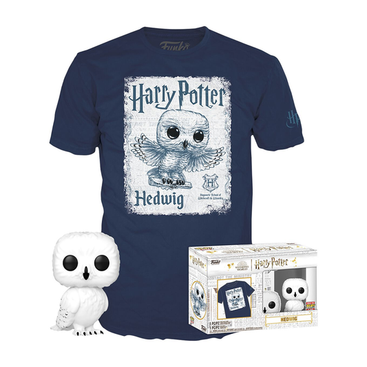 HARRY POTTER: EDVIGE T-SHIRT + MINI FUNKO POP