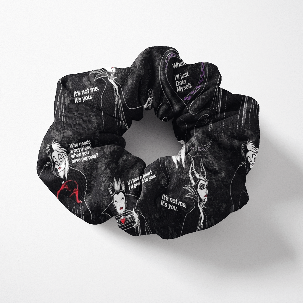 SCRUNCHIE VILLAINS BLACK